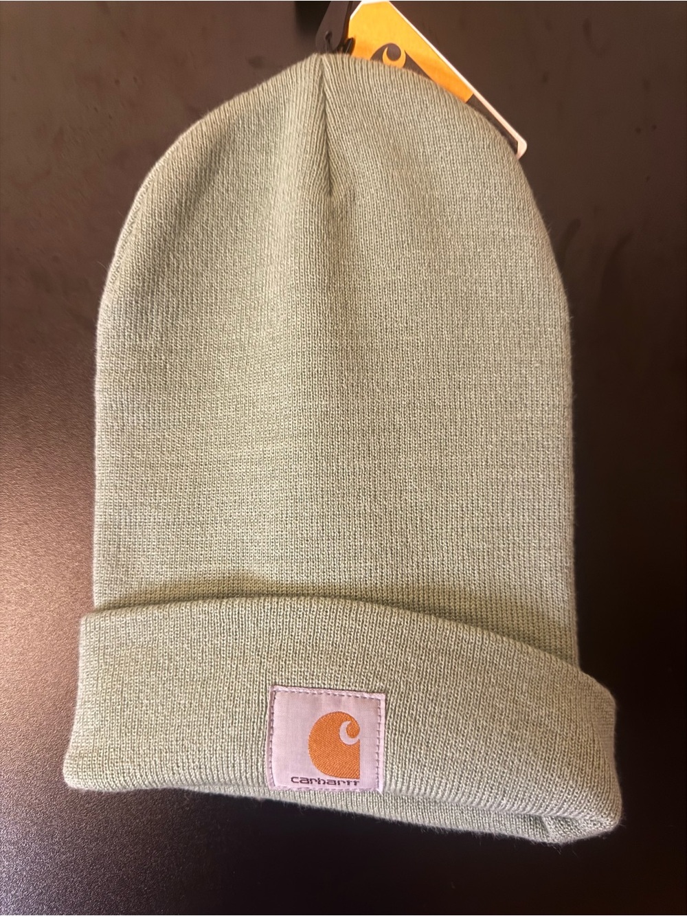 Carhartt Mint Green Knit Cuff Beanie Hat Adult One Size A18 New with Tags